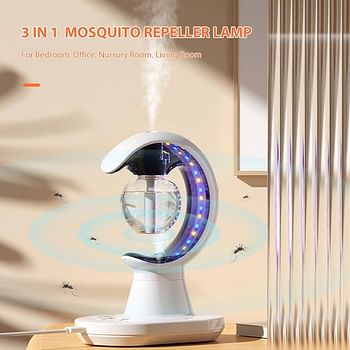 3in1 Smart Mosquito Killer Lamp with Humidifier, Electric Mosquito Repellent, Night Light for Home