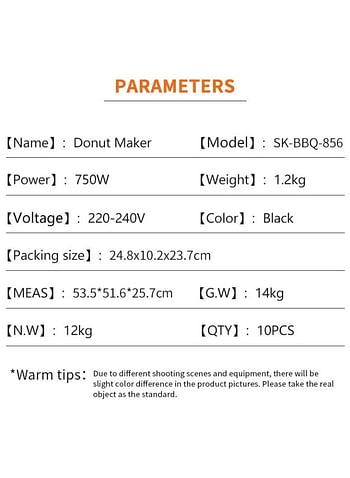 Sokany SK-BBQ-856 Donut Maker portable 750w double-sided heating household multifunctional cake maker