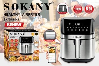 Sokany 8L Digital Air FryerWorks with Bluetooth and WiFi SK-ZG-8042