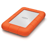 Lacie Rugged Mini Hard Drive 2TB Compatible With Windows and Mac (LAC9000298) Orange