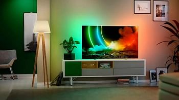 PHILIPS 55OLED706/56 55-Inch 4K OLED TV | Ambilight, UHD & HDR10+ | Dolby Vision & Dolby Atmos | Multi-room DTS Play-Fi | Google Assistant & Alexa Compatible