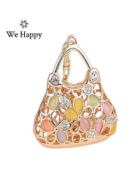 Pack of 2 Hand Bag Shape Key Ring Cute Multi Color Women Fashion Bag Car Pendant Keychain