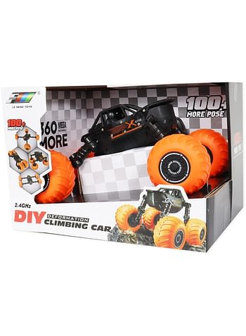 DIY Deformation Climbing Car, Remote control rock climbing car 2.4g deformation DIY control off-road vehicle toy robot remote control car