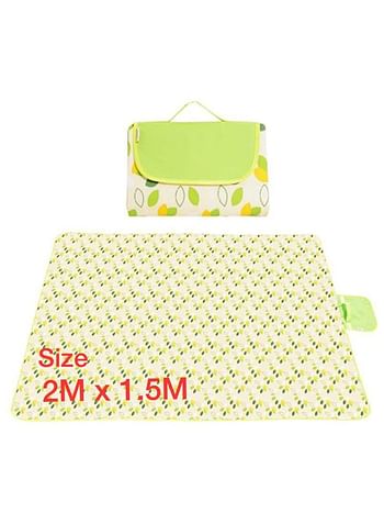 Picnic Mat Large Waterproof for 3-4 People, Portable Beach Mat Perfect for Park, Camping, Hiking, Family Concerts, Small Flying Leaves - 2Mx1.5M