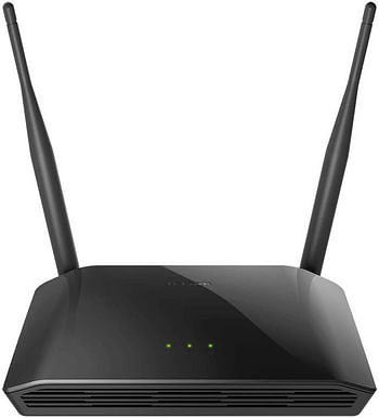 D-Link Wireless N300 Router, IEEE 802.11n/g Technology, Supports Wi-Fi Protected Setup, 1x Base-T WAN Port 4x Base-T LAN Port, 2x Fixed External Antennas DIR-615 - Black