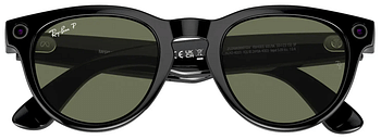 Rayban Meta Headliner Sunglasses Shiny Black / Polar G15 - Green