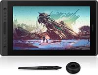 HUION KAMVAS Pro 16 Drawing Tablet with Screen Full-Laminated Graphics Monitor Battery-Free Stylus 8192 Pen Pressure 6 Hot Keys Touch Bar with Stand - 15.6 inch for PC/MAC/Linux