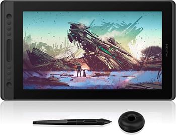 HUION KAMVAS Pro 16 Drawing Tablet with Screen Full-Laminated Graphics Monitor Battery-Free Stylus 8192 Pen Pressure 6 Hot Keys Touch Bar with Stand - 15.6 inch for PC/MAC/Linux