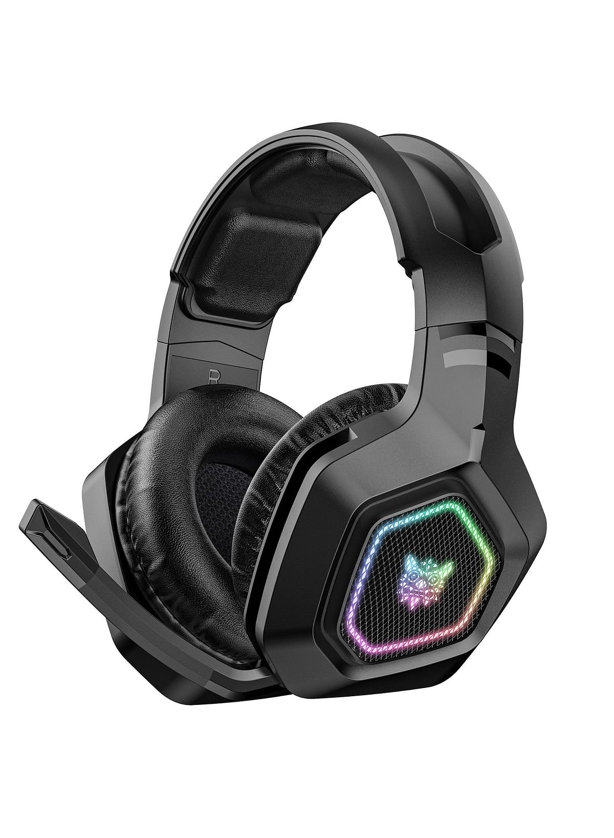 ONIKUMA B100 2.4G Wireless Bluetooth 5.3 Wired Over-ear Headset RGB Light E-sports Gaming Headphone