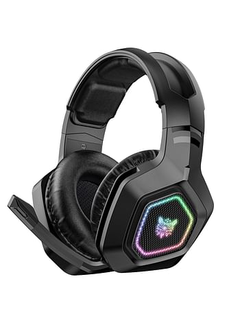 ONIKUMA B100 2.4G Wireless Bluetooth 5.3 Wired Over-ear Headset RGB Light E-sports Gaming Headphone