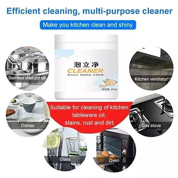 Foam Rust Remover Kitchen All-Purpose Cleaning Powder, Kitchen Instant Cleaning 250gm