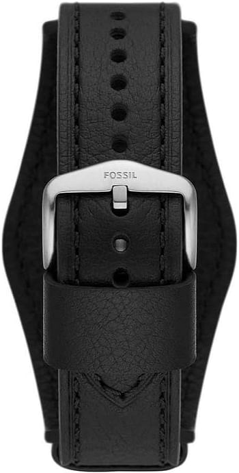 Fossil Men's Machine Chronograph, Stainless Steel Watch with a 42mm case size and an eco-leather strap - Black