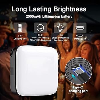 64 LED Selfie Light 3000-9900K Dimmable Rechargeable Front & Back Clip On Light Multi Brightness 3 Modes Phone Light Camera Light for Tablet Laptop Live Stream TikTok Video Makeup Camera Flash Led