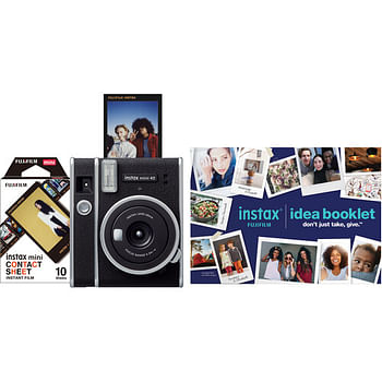 Fujifilm Instax Mini 40 Instant Bundle Camera Black