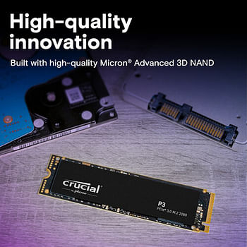 Crucial P3 PCIe M.2 2280 SSD 1TB Storage Capacity With SMART & TRIM Support (CT1000P3SSD8)