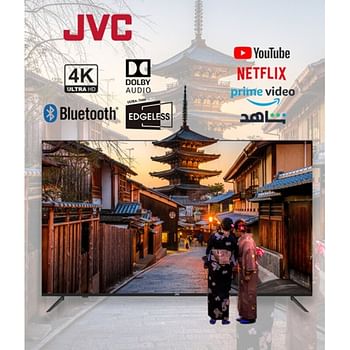 تلفزيون JVC LT-58N786VV 4K UHD بدون حواف ذكي 58 بوصة موديل 2023