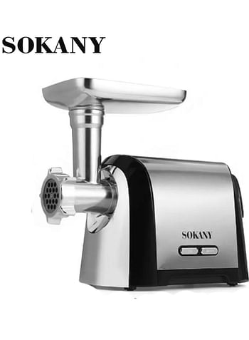 SOKANY SK-088 3200W Electric Meat Grinder 3 in 1 Multi-Function Food Processor with 3 Stainless Steel Perforated Discs, Sausage Tip, Pusher, Kebbe Mouthpiece