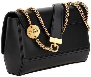 Guess VB896021-BLA Iseline Convertible Xbody Flap Handbag - Black