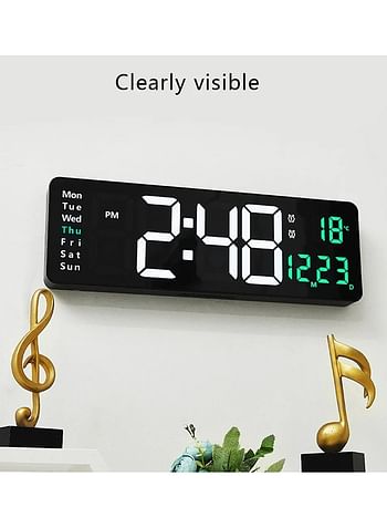 16-inch large screen function display clock, digital clock, simple living room wall clock