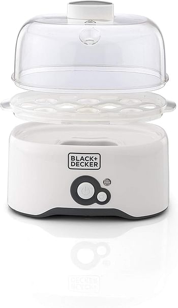 Black & Decker Egg Cooker - White, 6 Eggs, Eg200-B5, Plastic Material