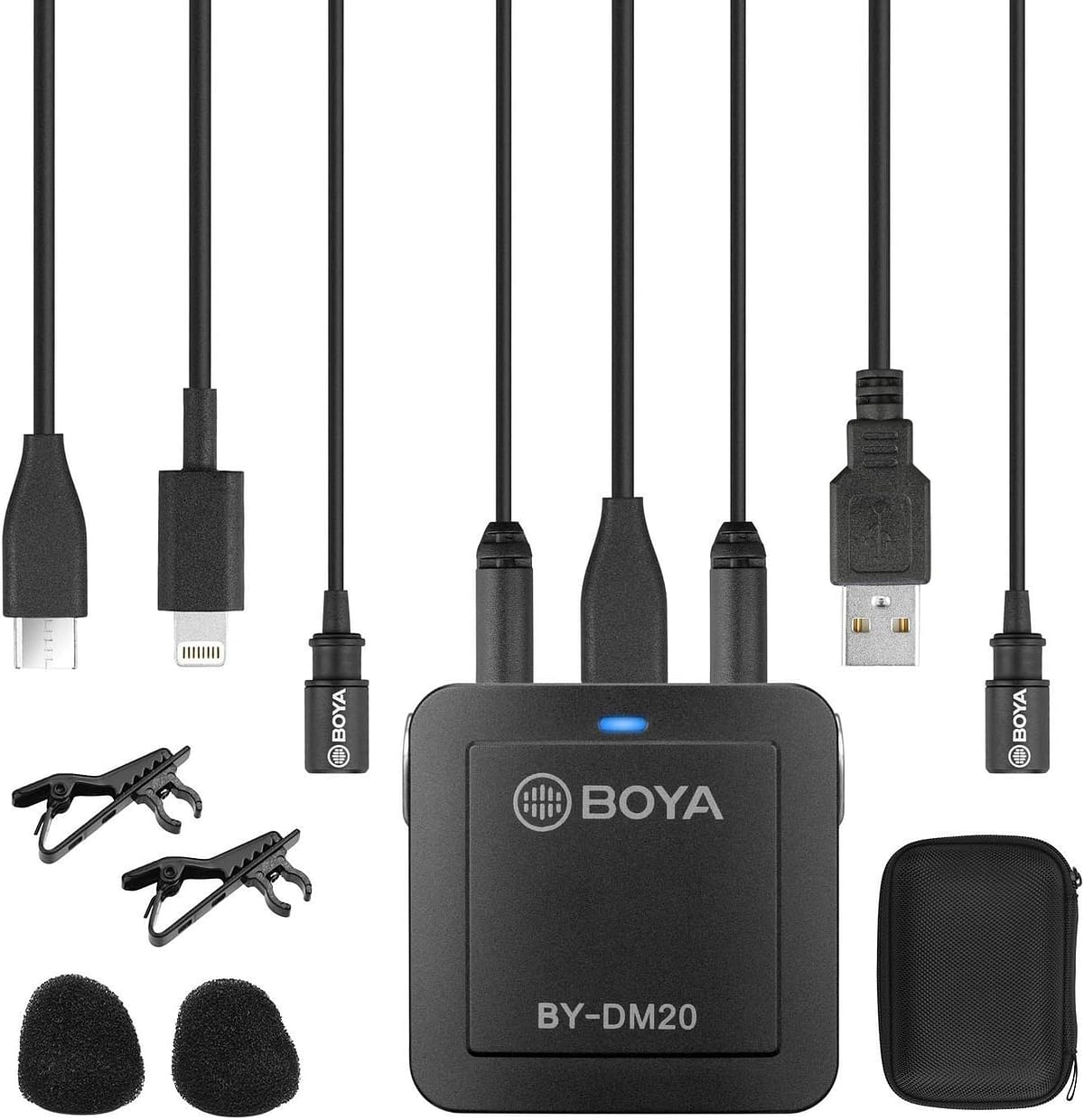 Boya Dual Channel Lavalier Microphone Recording Kit (BY-DM20)