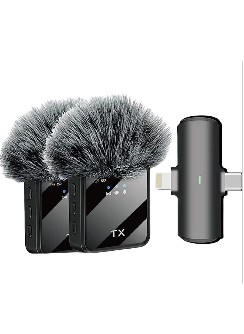 Wireless Microphone Kit 2 in 1 Crystal-Clear Audio for All Your Needs