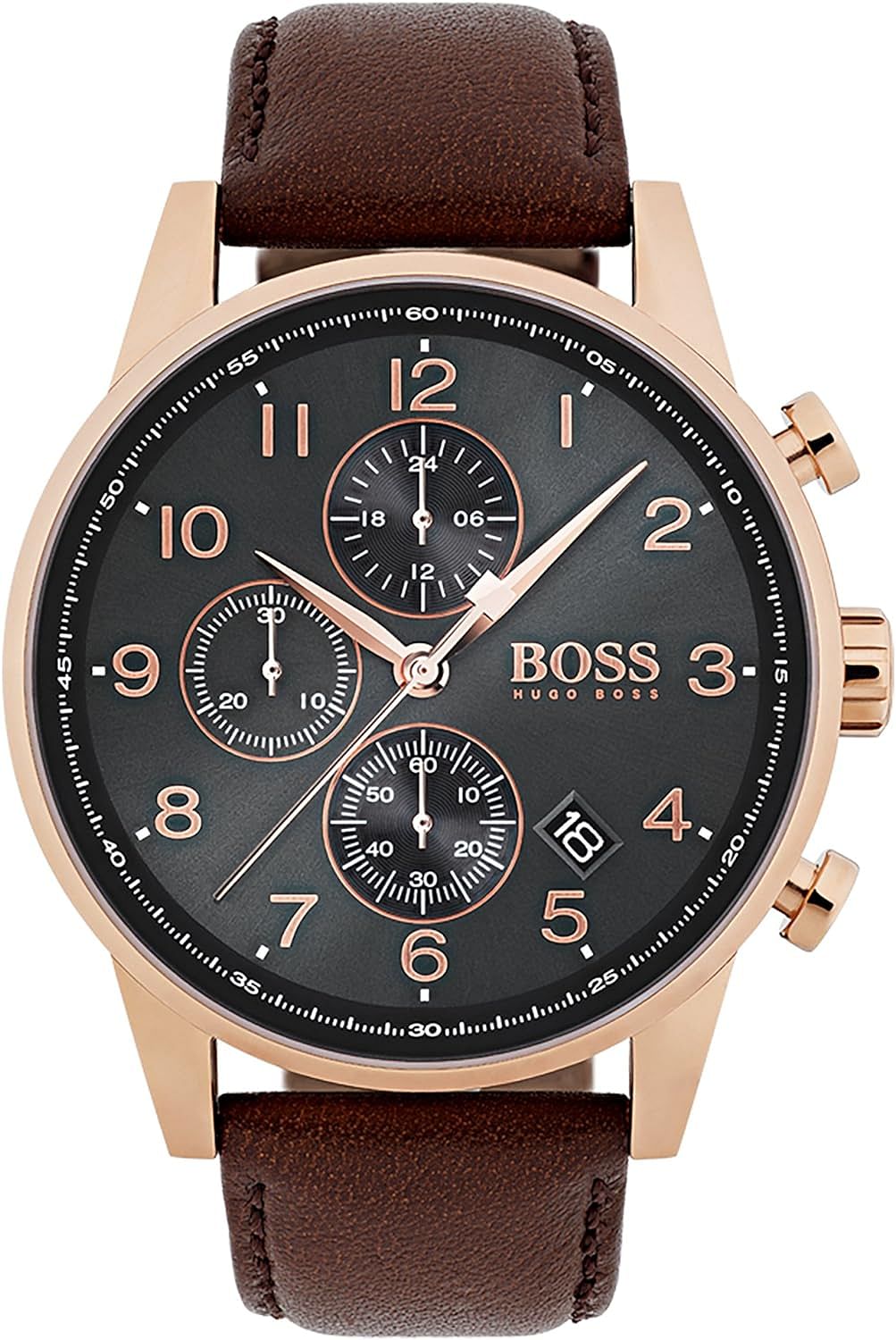 Hugo Boss Casual Watch Analog Display Quartz For Men 1513496 - Brown