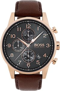 Hugo Boss Casual Watch Analog Display Quartz For Men 1513496 - Brown