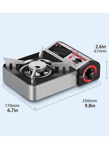 Mini Portable Gas Stove & Countertop Range/Stove 9,000 BTU 2.1kWh Gas Stove, Outdoor Cooking Camping