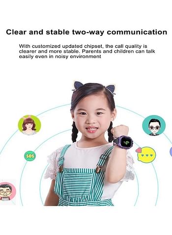 Smart Video Calling Watch for Kids, Position tracker Anti Lost Children's Smart Watch Waterproof-Multicolor