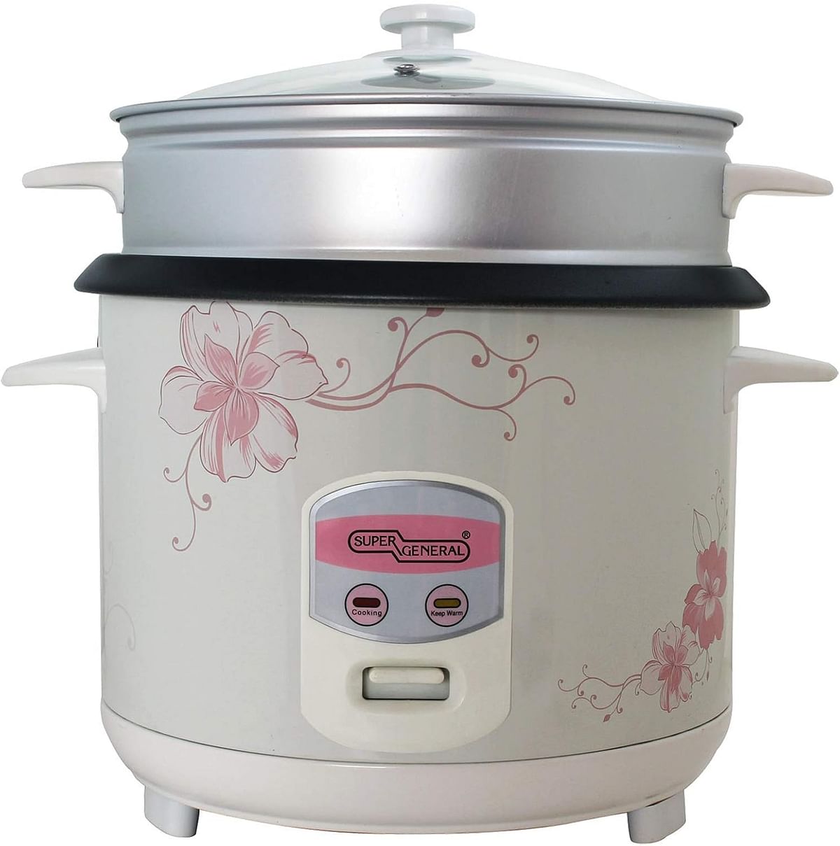 Super General 3 Liter Electric Rice Cooker ‎SGRC-30W - White