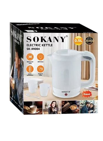 Sokany SK-09004 Plastic Kettle 1/2 Liter + 2 Cups And Spoon