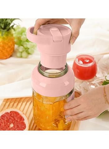 Portable Personal Juicer Handheld for Outdoors Sports and Travel USB Rechargeable Fruit Juicer 1500ml-Multicolour