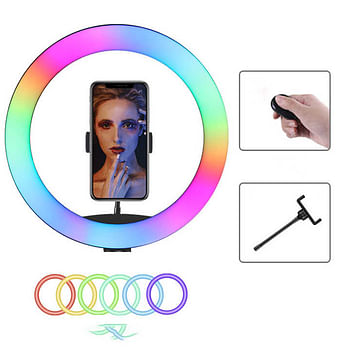 MJ33 LED Ring Light RGB Colorful Photography LED Light for TikTok Vlogging