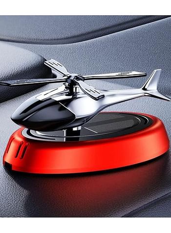 Car Dashboard Solar Air Freshener Helicopter with Refill Perfume