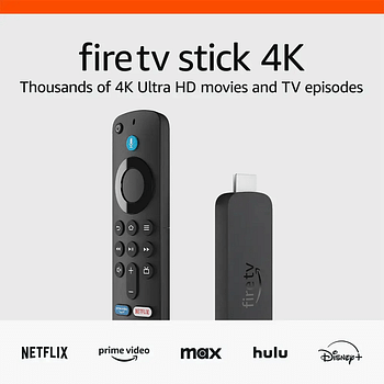 Amazn Fire TV Stick 4K 2nd Generation Streaming Media Player With Alexa Voice Remote - Black