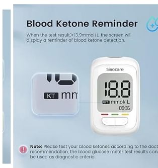 SINOCARE Glucometer Device Model Safe AQ Pro I