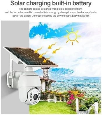 4G Outdoor Wireless Solar Camera Security IP PTZ PIR/RADAR Camera with two way audio full color night vision