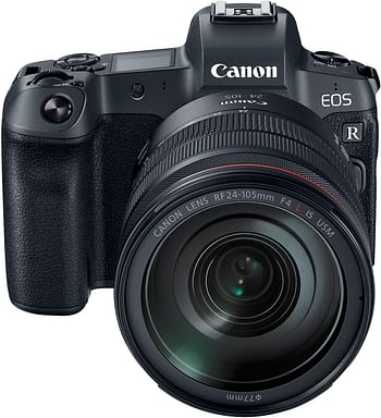 Canon Eos R With Rf 24-105Mm F4L Is USm Lens, Digital Full Frame Mirrorless Camera - Black