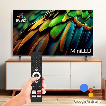 Evvoli 65-Inch 4K Mini LED Android Smart Tv Dolby Vision-Atoms HDR 10+ 120HZ With Remote Laser Pointer 65EV600MA