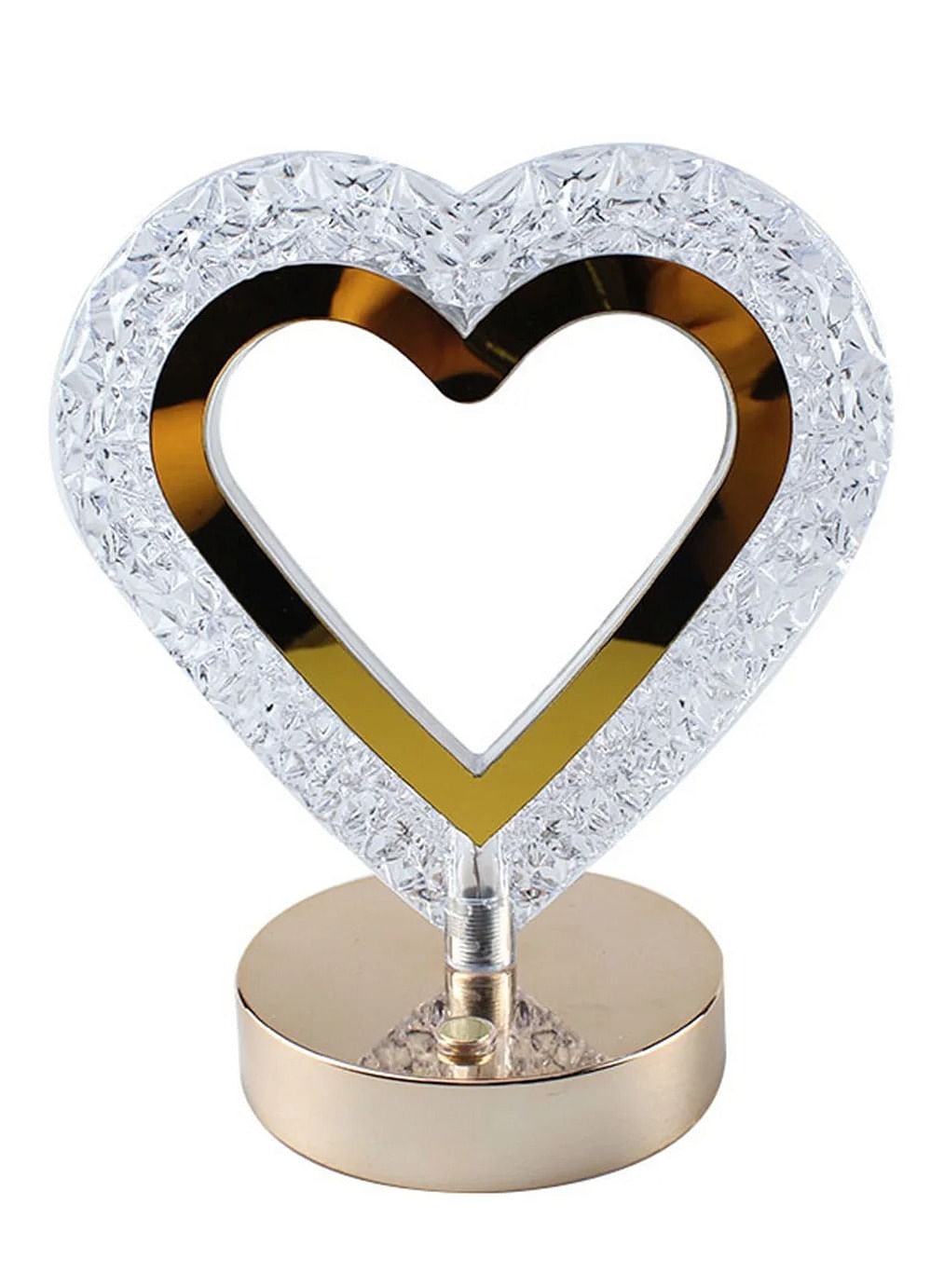 Elegant LED Table Lamp Heart Shape for Night Reading Sitting Infant Dimming Protection Lightweight Desk Romantic Decoration Bedside Lamp