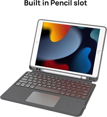 SMART Premium Wireless Keyboard CaseSMART Premium Wireless Keyboard Case for iPad 10.2'', Custome Gestures, iPadOS Shortcuts, Trackpad with customized Wake up/Sleep, Built in Kickstand, Pencil slot for iPad 10.2'', Custome Gestures, iPadOS Shortcuts, Trac