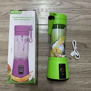 380ml portable electric juice blender juicer machine USB rechargeable stainless steel 6 Blade Random color