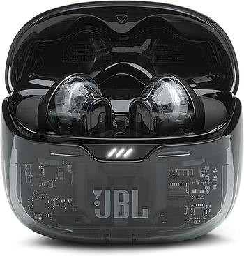 JBL Tune Beam True Wireless Noise Cancelling Earbuds Pure Bass Sound Ghost - Black