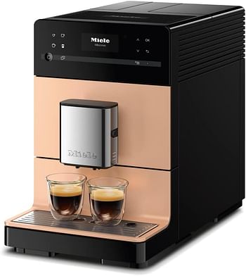 Miele CM 5510 Silence Automatic Bean-to-Cup Coffee Machine - With OneTouch for Two, AromaticSystem, coffee pot, individual profile settings, automatic cleaning programmes, in Rose Gold Pearl Finish