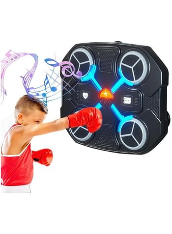 Music Boxing Machine, Smart Bluetooth Boxing for Kids, Wall Mounted Smart Bluetooth Music Boxing Trainer, Home Workout Boxing Target Machine for Adult Kids