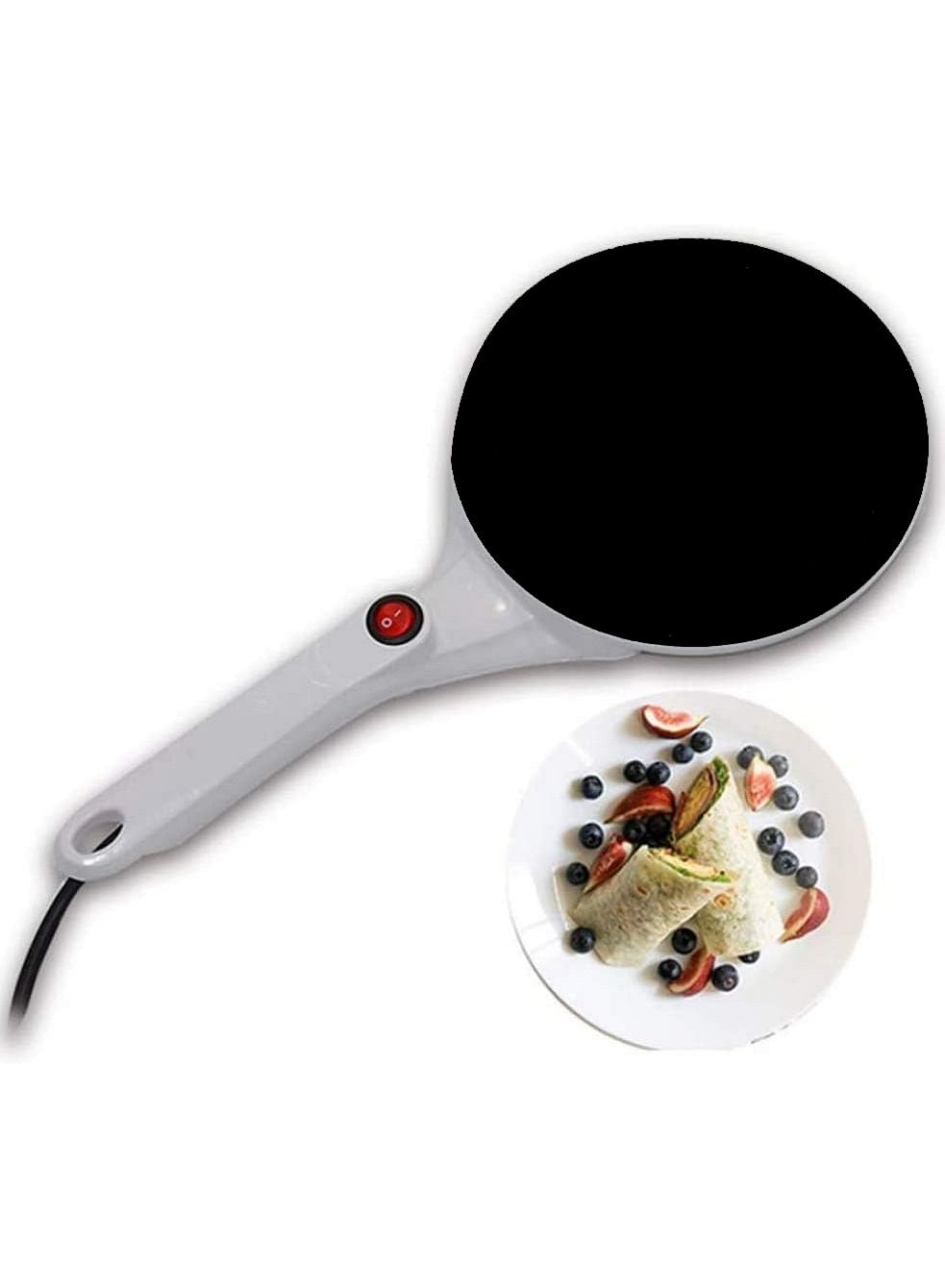 Electric Crepe Maker, Electric Round Non-Stick Pancake Maker Crepe Machine Frying Pan Pizza Baking Tools 220V