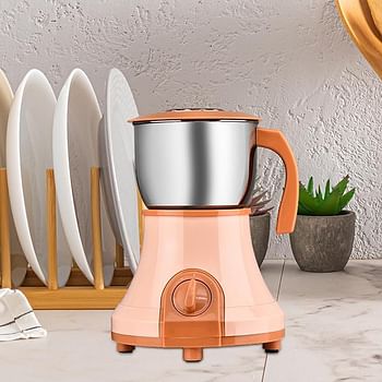 Electric Grain Grinder Portable Food Processer Spice Grinder for Indoor Outdoor 500 ML