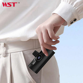 WST Power Bank Fast Charging Phone Holder 5000Mah Portable Charger Capsule Type-C Output Plug Power Bank