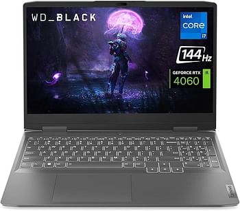 Lenovo Gaming Laptop LOQ 15IRX9 I7-13650HX 16GB/512GBSSD/8GB/RTX-4060/15.6"FHD/144Hz /DOS/WHITE-BKLT/GREY